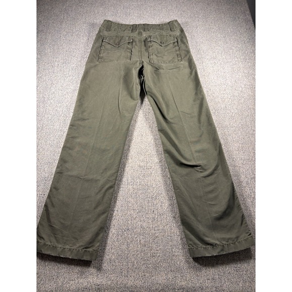 L.L. Bean Olive Flat Front Classic Fit Pants Jeans 100% Cotton Mens 32x34 - Picture 4 of 6